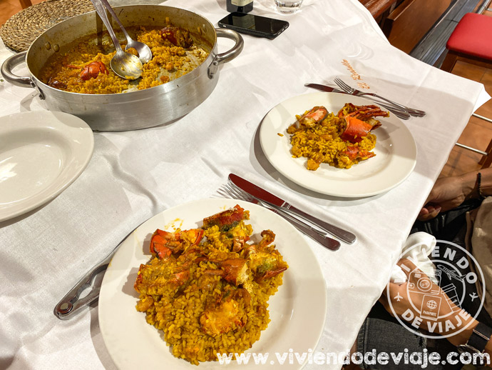 Arroz con bugre en el restaurante El Rastallu