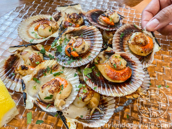 Comer en Asturias zamburiñas