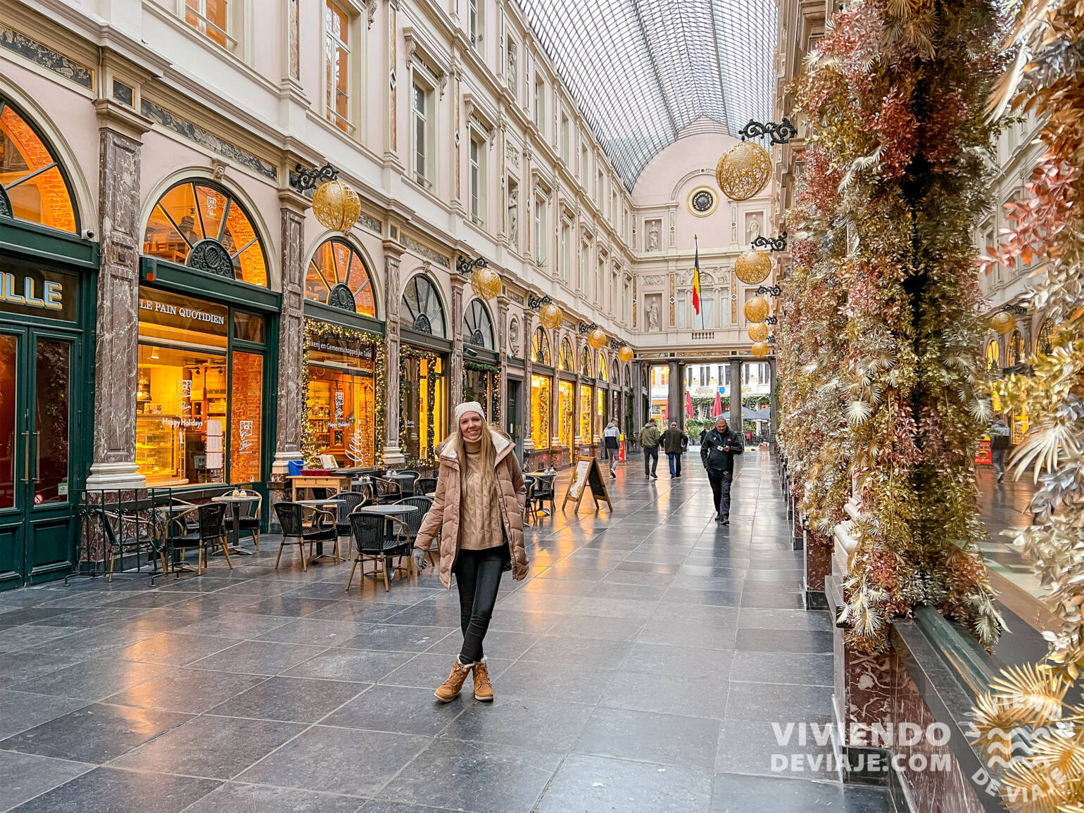 Galerías Saint-Hubert de Bruselas en Navidad