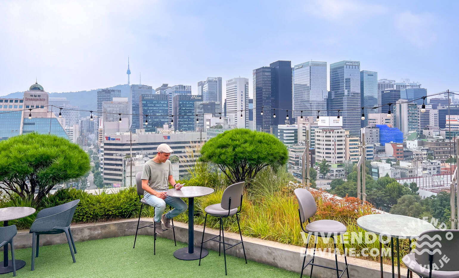 Vistas desde la terraza del Moxy Seoul Insadong