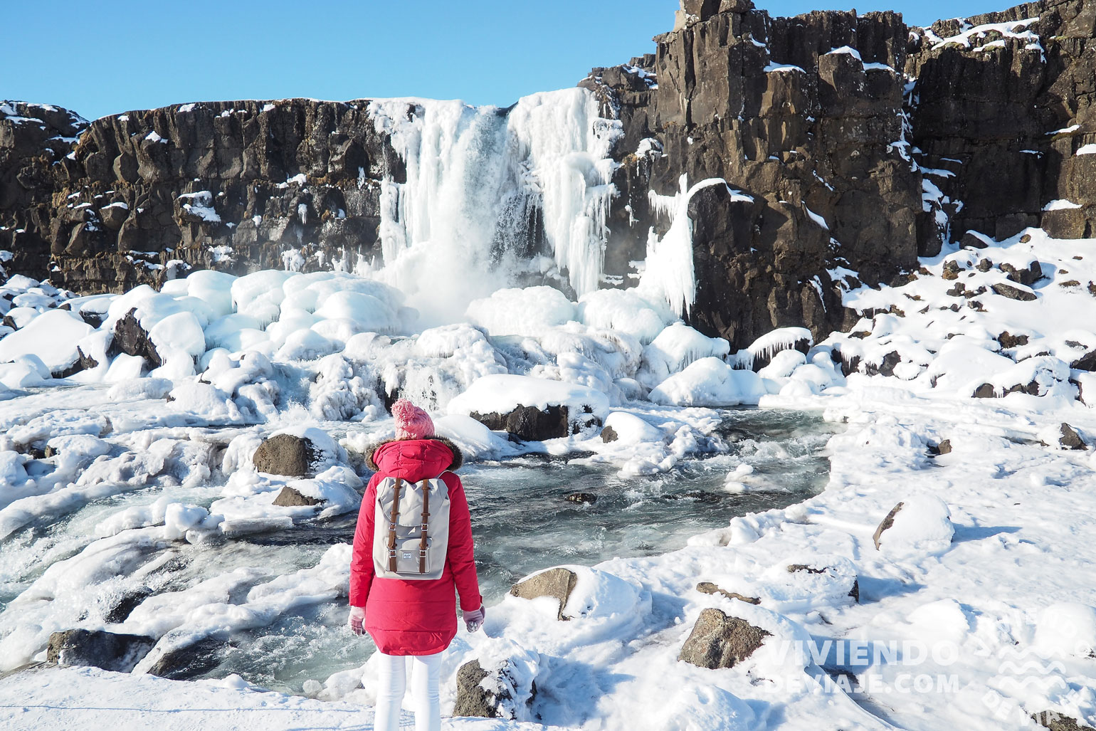 Cascada Öxarárfoss en el Círculo Dorado