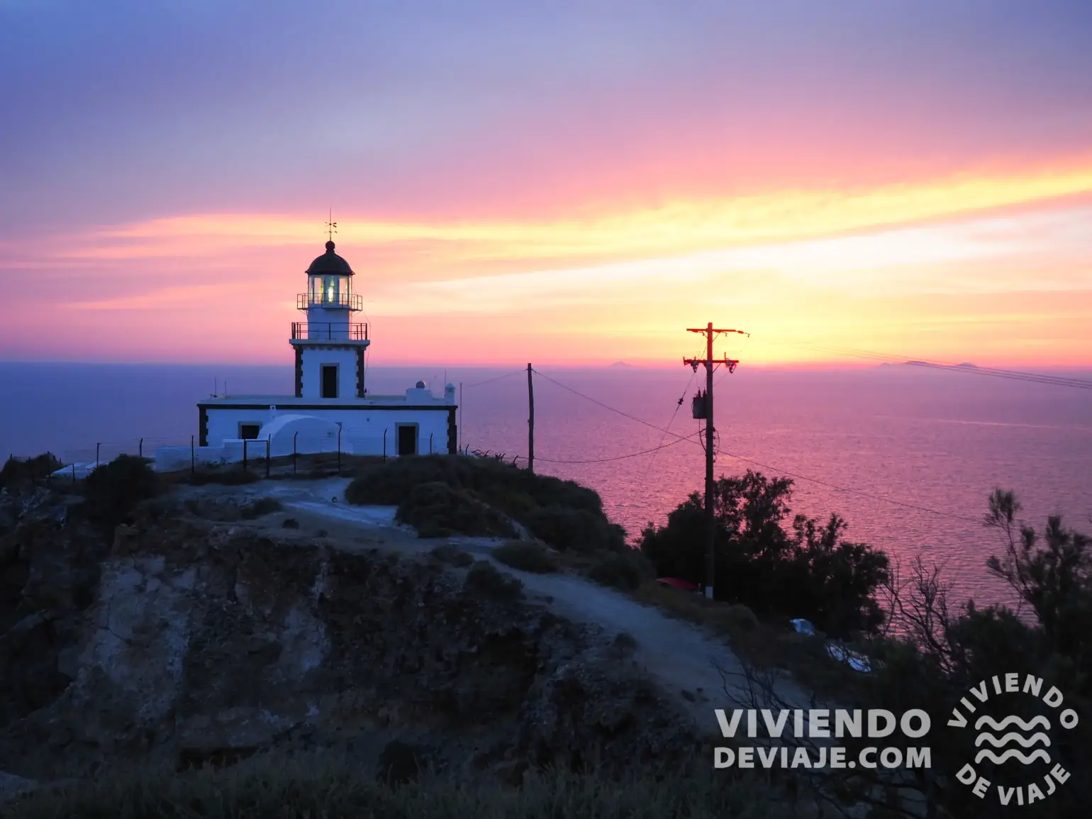 Atardecer desde el faro de Akrotiri | Santorini