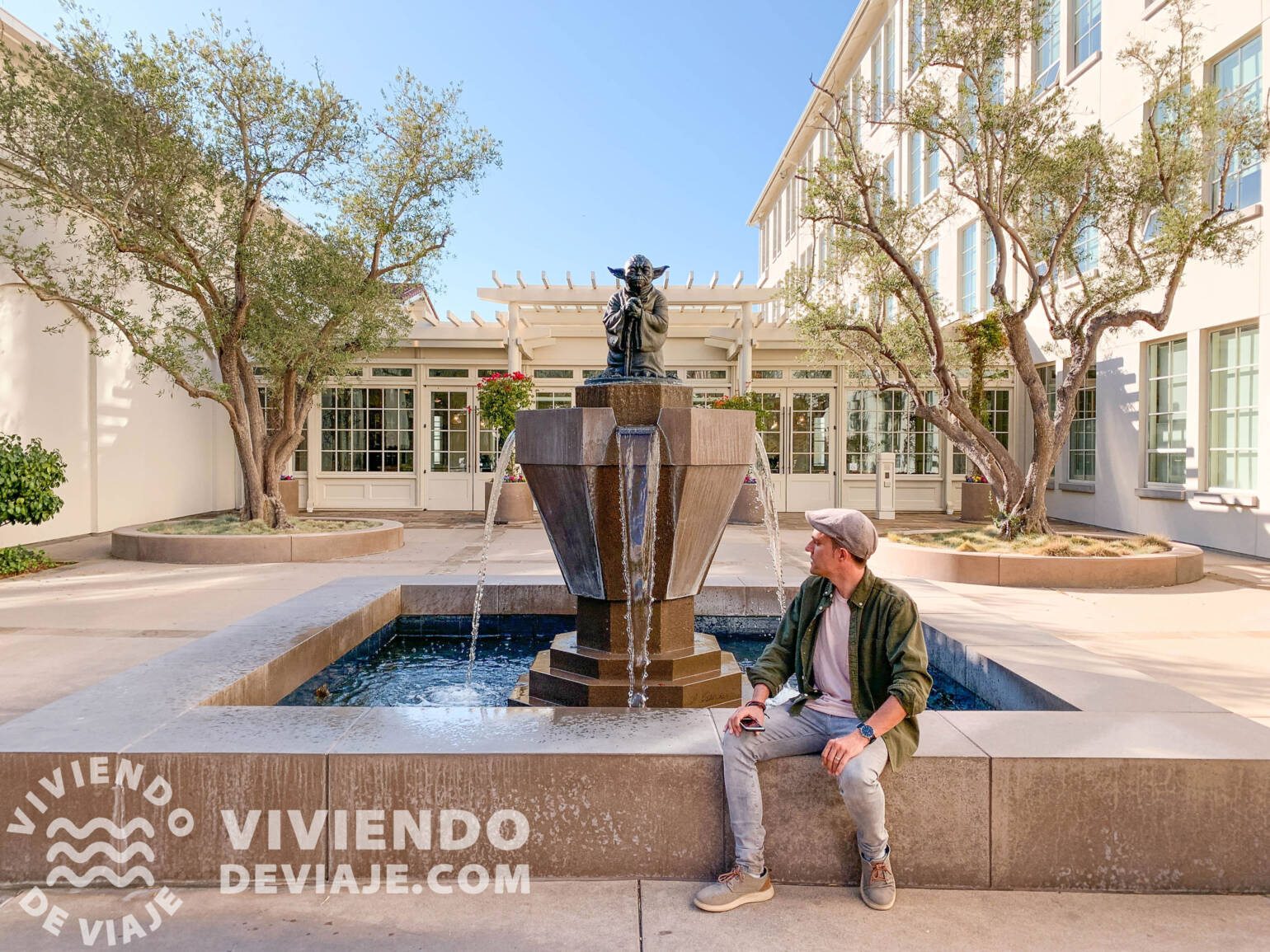 Fuente de Yoda en LucasFIlms, San Francisco