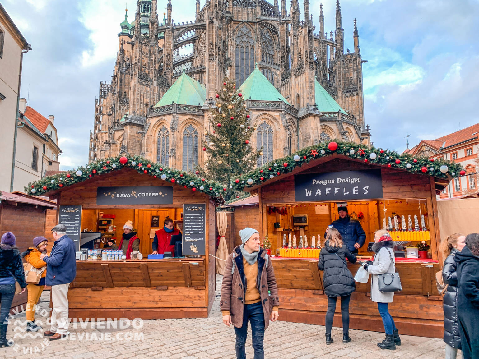 Castillo de Praga en Navidad