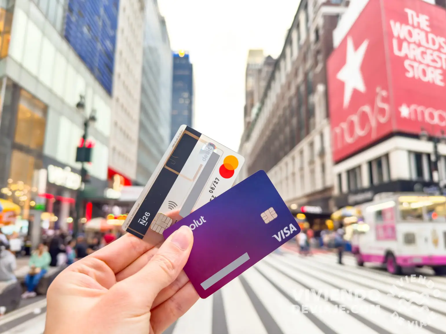 Tarjetas para viajar a Nueva York sin comisiones