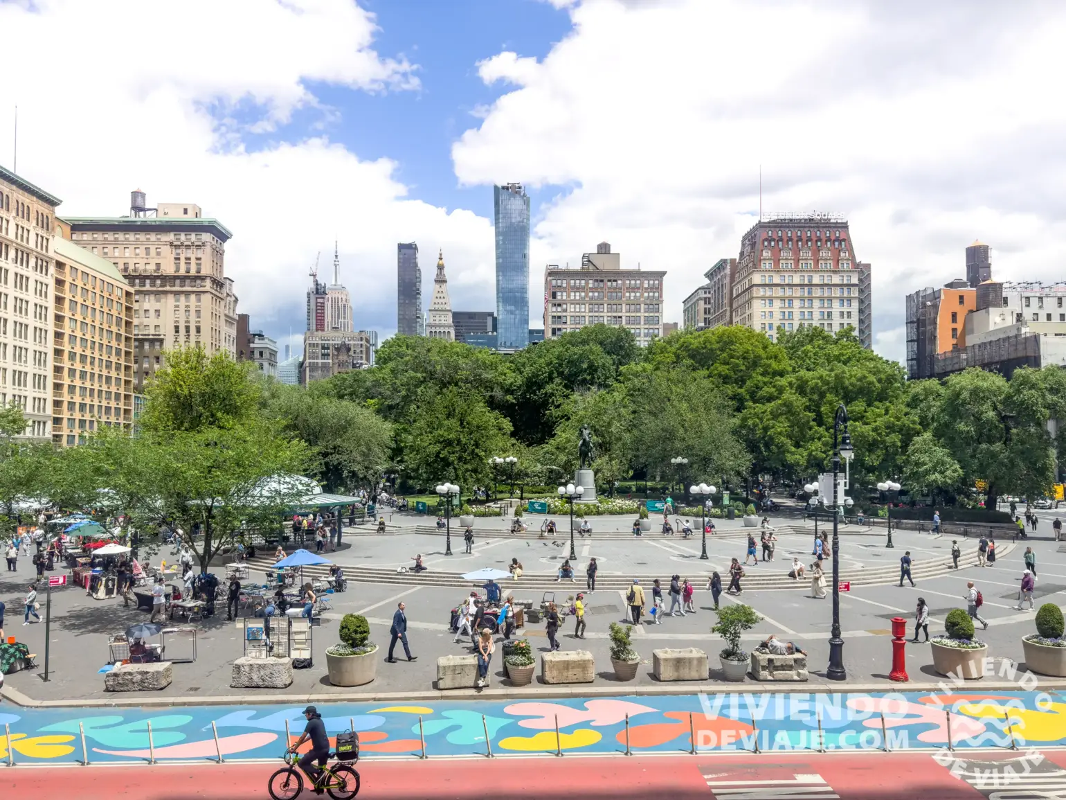 Union Square Park desde las ventanas de Whole Foods